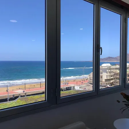 Apartamento Vistas Mar Playa Canteras Primera Linea Wifi